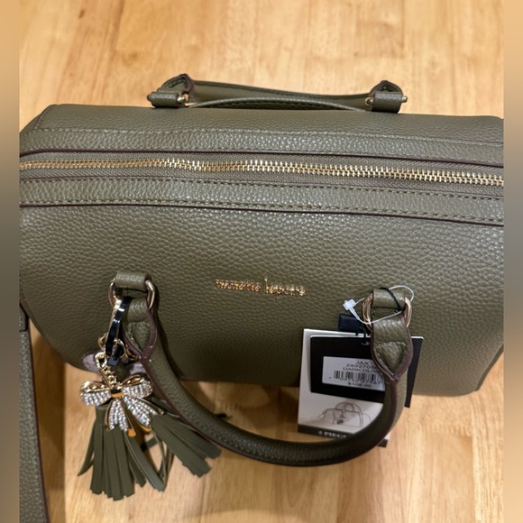 Nanette Lepore Dark Olive Jax Satchel Crossbody Bag W/Bag Charms NWT - Picture 11 of 16